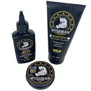 Bossman Beard Fortify Conditioner Jelly Oil Relaxing Balm 3 Mens Care Prod Lot